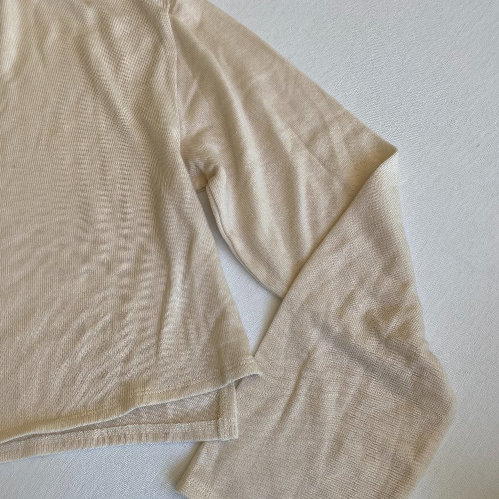 Lovers and Friends "Mandy Top" in Tan/Cream with Mock-Neck Top Size M - Picture 9 of 10
